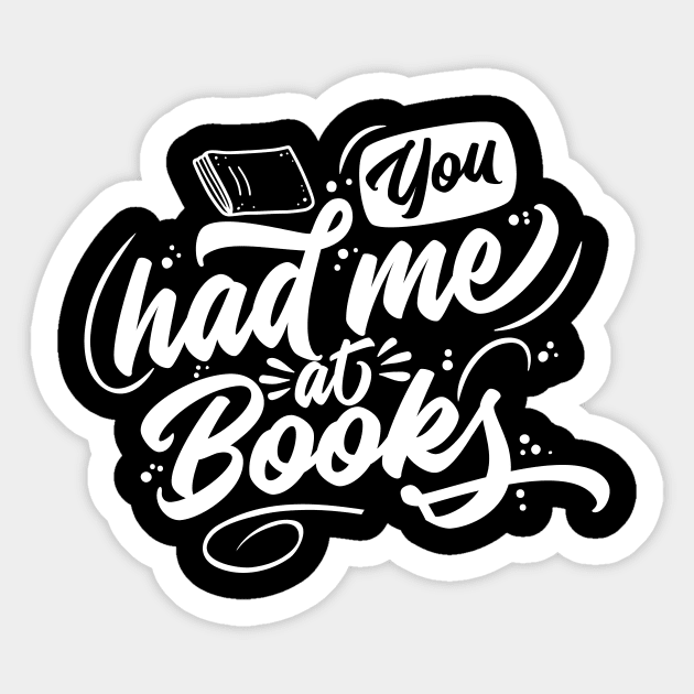 You Had Me At Books Sticker by AlphaBubble